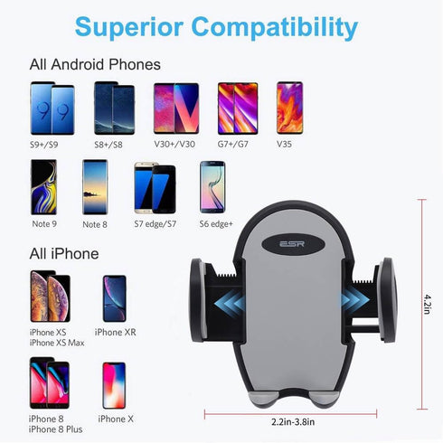Windshield Car Phone Mount Universal Cell Phone Holder Car Long Arm Holder for iPhone Xs Max R X 8 Plus 7 Plus 6S Samsung Galaxy S9 S8 Edge S7 S6 ...