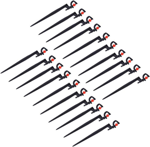 20Pcs Watering Sprayer, G Type Adjustable 360 Degree Water Irrigation Drippers on Stake Emitter Drip System...