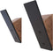 Walnut Wood Wall Coat Hook Rack - Set of 2 - Black Metal Hooks for Hanging Coats & Hats...