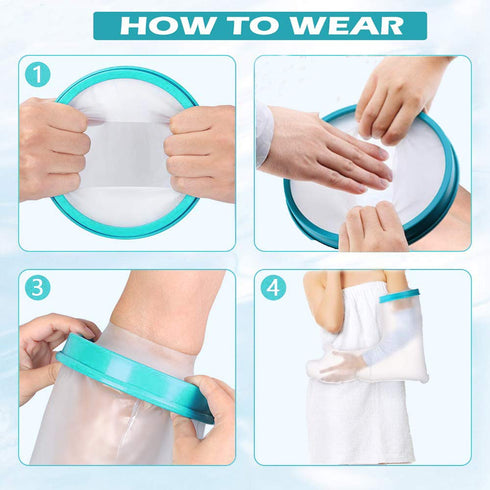 2025 Upgraded Full Arm Cast Cover for Shower Adult, 100% Waterproof Cast Shower Cover Arm, Soft Comfortable Cast Bag Cast Protector, Watertight Se...