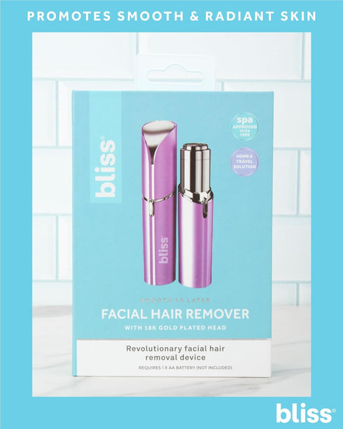 Bliss Women's Facial Hair Remover - Portable Hair Removal Device - Precision Facial Hair Removal Device for Women, Purple...