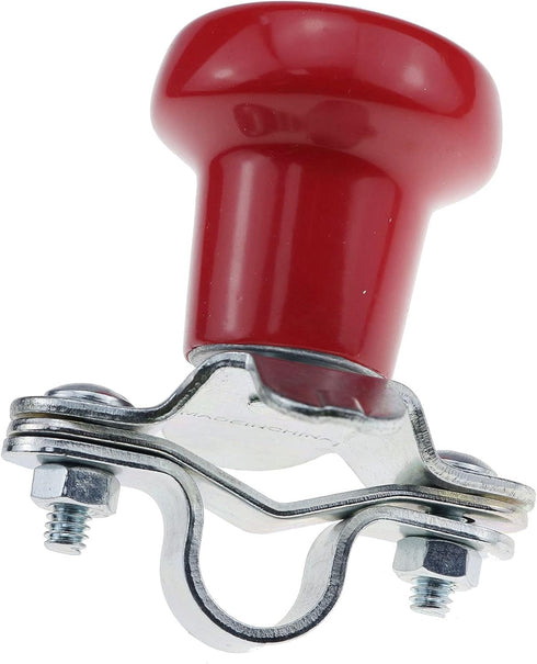DVPARTS Red Universal Tractor Steering Wheel Spinner Knob Rubber Knob Steering Wheel Sleeve WSV122R for John Deere Case IH International Farmall a...