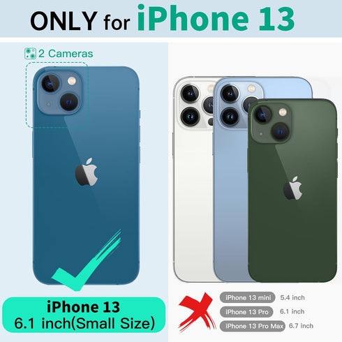Beeasy for iPhone 13 Case Waterproof Compatible with MagSafe - 360 Degree Outdoor Protective case with Screen Protector, dustproof Shockproof Armo...