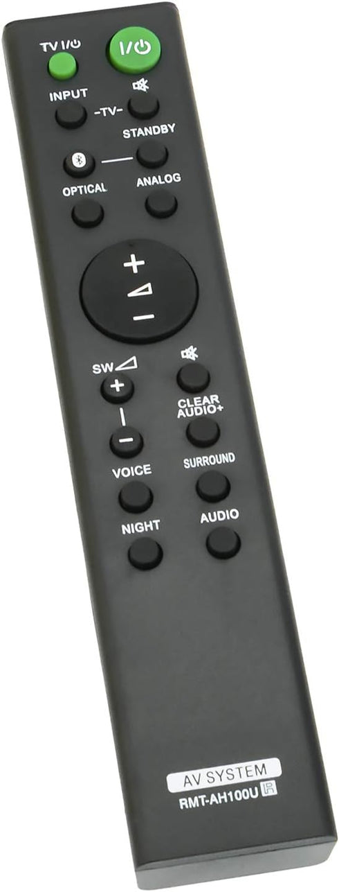 New RMT-AH100U RMTAH100U Remote Control Compatible with Sony Sound Bar Speaker System HT-CT180 SA-CT180 SA-WCT180 HTCT180 SACT180 SAWCT180 (1-492-...