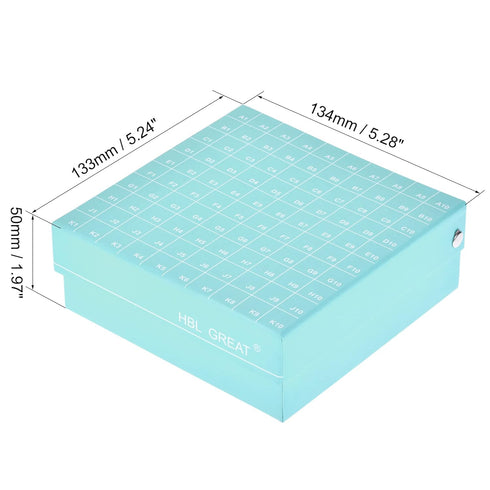 uxcell Centrifuge Tube Freezer Storage Box 100-Well Waterproof Cardboard Holder Blue for 1.5/1.8/2ml Micro Centrifuge Tubes...