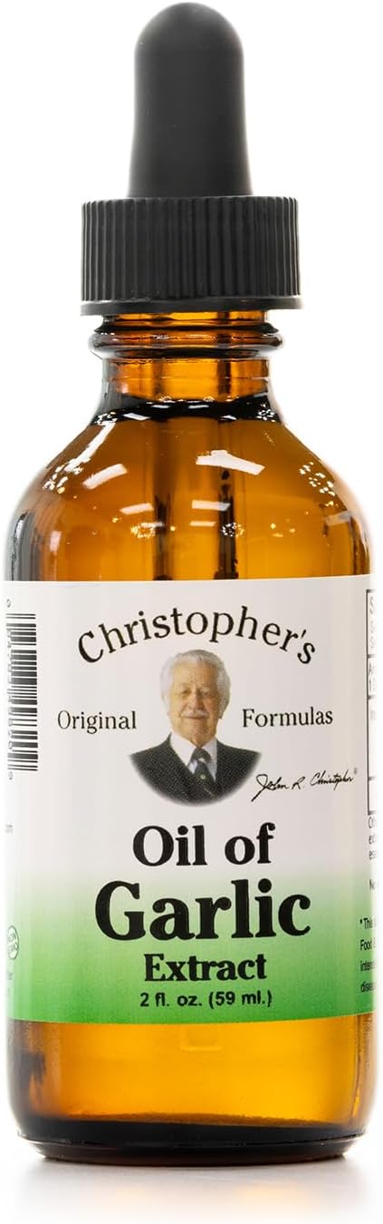 Christopher's Original Formulas Oil of Garlic Extract 2 Ounces - Pack of 1 - Premium Herbal Supplement - Cold-Pressed & Pure Liquid Garlic Oil | V...
