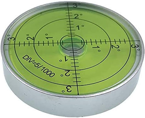 60mm With magnet High precision horizontal bubble Aluminium Case Bullseye Spirit Bubble Surface Level Round Inclinometers for Surveying Instrument...