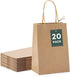 GSSUSA Brown Paper Bags 5.25x3.75x8 20Pcs, Small Gift Paper Bag with Handles Bulk, Graduation Gift, Sturdy Kraft Paper, Retail Shopping Bags, Part...