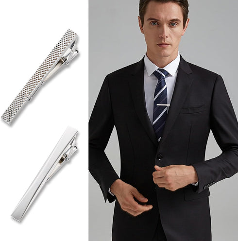 4pcs Tie Clips for Men Tie Clip Tie Bar Tie Bars for Men with gift box...