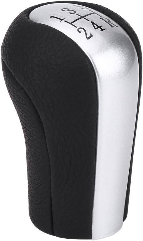 5 Speed Gear Shift Knob, Manual Gear Shift Knob Kit with Black Gear Stick Gaiter Cover Leather Shift Boot Cover Gear Shift Knob Gearstick Gaiter B...