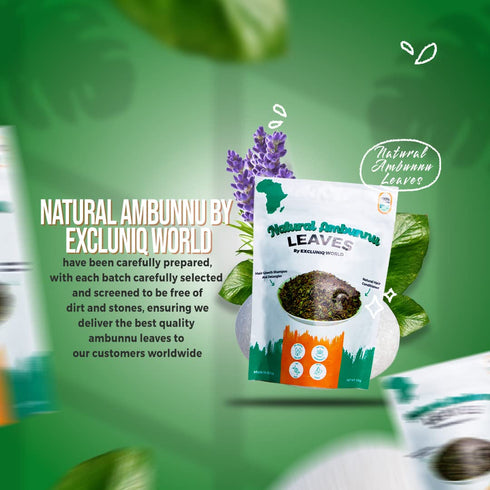 Natural Ambunnu Leaves by Excluniq World 50g pack | Herbal Hair Detangler, Shampoo & Conditioner for Dry and Damaged Hair | African Traditional Sc...