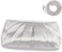 Womens Satin Evening Clutch Purses Elegant Pleated Satin Evening Handbag with Detachable Chain Prom Handbag...