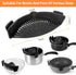 YEVIOR Clip on Strainer for Pots Pan Pasta, Silicone Food Strainer Hands-Free Pan Strainer, Clip-on Kitchen Food Strainer for Spaghetti, Pasta, Gr...