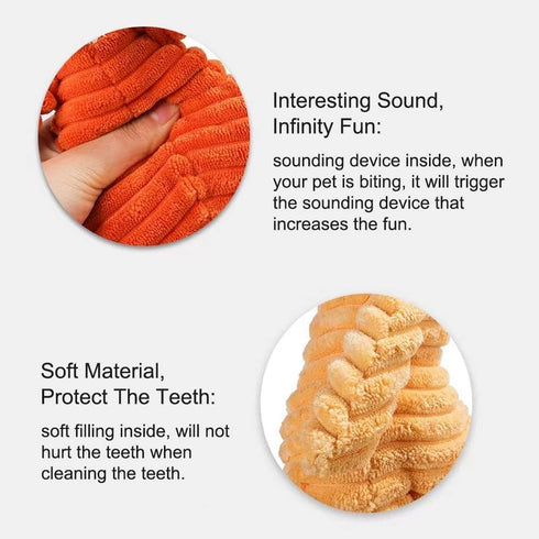 MEETCARE Plush Dog Toys for Small Medium Dogs, Interactive Toys with Squeaky Sound, Soft and Comfortable, Perfect for Pet Training and Playing (De...
