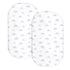 Bassinet Sheet Set 2 Pack Fitted Bassinet Sheets for Baby Boy Girl, Universal Microfiber Soft Cradle Sheets for Oval Rectangle and Hourglass Bassi...