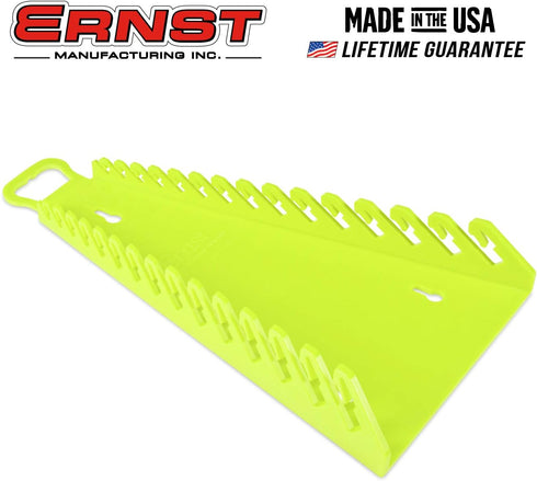 Ernst Manufacturing 5182HV Reverse Gripper Wrench Organizer, 15 Tool, High-Visibility...