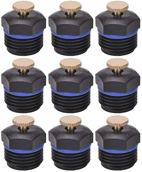 9 Pcs Garden Misting Nozzles 1/2" Adjustable Garden Lawn Water Spray Misting Nozzle 360-rotating Agricultural Lawn Watering atomizing Greenhouse S...
