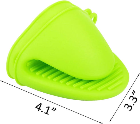 3 Pairs Mini Oven Mitts Gloves Silicone Heat Resistant Cooking Pinch Mitts Potholder for Kitchen Cooking & Baking (Red, Blue and Green)...