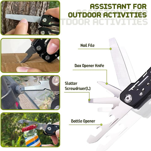 14 in 1 Multitool Pliers Gives One Whistle as a Gift, Professional Pocket Pliers from Wife Daughter to Father Boyfriend Husband on Christmas, Birt...