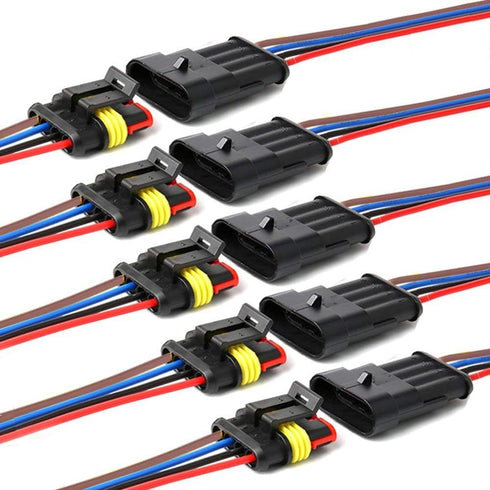 16 AWG Way Car Waterproof Electrical Connector,4 pin Plug Auto Electrical Wire Connectors Marine for Car, Truck, Boat, and Other Wire Connections....