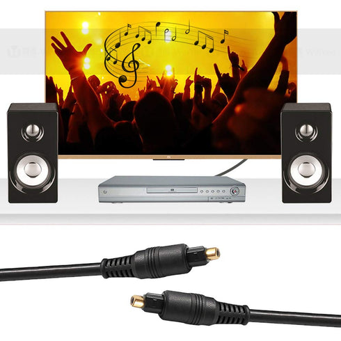 DaKuan 2 Pack Digital Optical Audio Cable - 6 Feet, Home Theater Fiber Optic Toslink Male to Male Gold Plated Optical Cables (1.8 Meters) for Home...