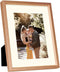 Golden State Art, Rose Gold 8x10 Aluminum Frame for 8 x 10 Picture or 5x7 Photo with Mat - Shatter - Resistant Glass - Wall or Tabletop Display - ...