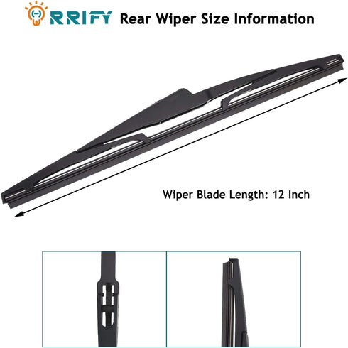 12" Rear Windshield Wiper Blade for Hyundai Elantra 09-12, for Hyundai Elantra GT 18-20, for Hyundai Santa Fe 13-23, for Hyundai Tucson 10-15, for...