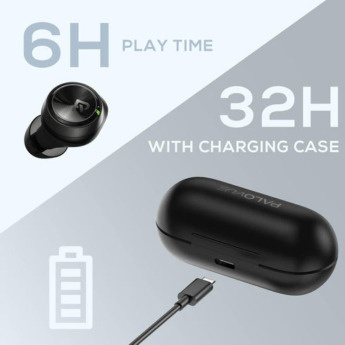 PALOVUE Wireless Earbuds, in-Ear Earphones with Bluetooth 5.3, Built-in Mic Headphones, Deep Bass Stereo, with Lightweight Compact Charging Case f...