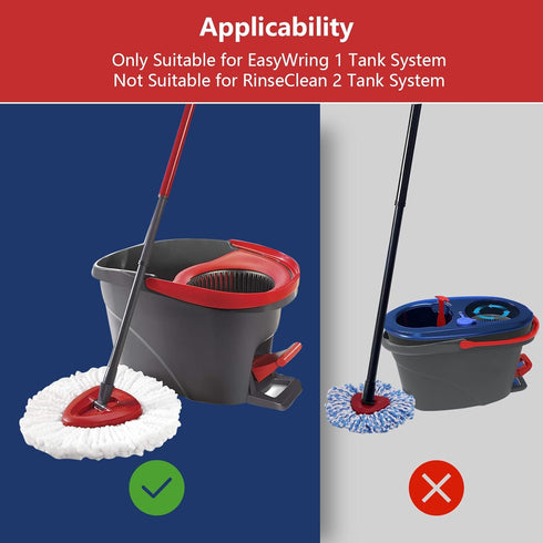 1 Pack Scrub Brush Mop Replace Head Compatible with O Cedar 1 Tank System, 360 Degree Cleaning Bathroom Shower Floor Scrubber Mop Head Replacement...