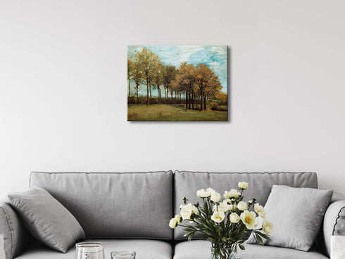 Wieco Art Autumn Landscape 1885 Canvas Prints of Vincent Van Gogh Art Famous Paintings Reproduction Tree Forest Pictures Artwork Wall Art for Home...