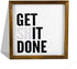 VinMea Framed Wood Sign, Rustic Wall Art, Get Shit Done, 12"x12", Black, Letter Print, Unisex, Home Office...