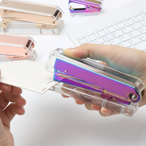 Clear Acrylic Rainbow Stapler Colorful Desktop Staplers with Classic Modern Design Sleek Office and Desk Accessories Gift Idea (Rainbow)...