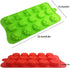 4 PACK Flower Shape Chocolate Candy Molds Set,DanziX Silicone 15 Cavity Baking Mold Ice Cube Tray for Wedding,Festival,Parties and DIY Crafts-Gree...
