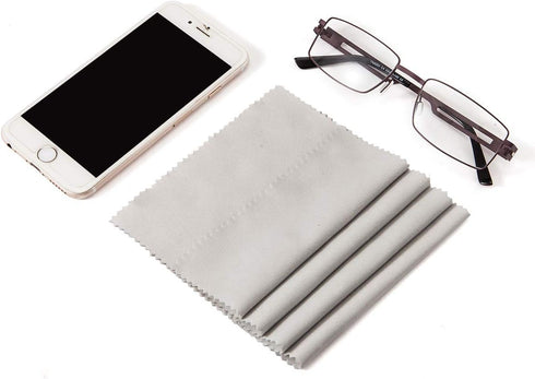 Eyeglasses Cleaner Microfiber Cleaning Cloth - 12 Pack Sunglasses Clean Reading Glasses Wipes 5x6 Inch Camera Lens Eyewear Lint Free Microfiber...