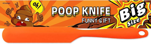 Big Poop Knife Gag Gifts, 12.42 Inch Long Poop Cutter Knife Silicone Pranks Funny Gag Gifts for White Elephant Gift Exchange, Christmas Stocking S...