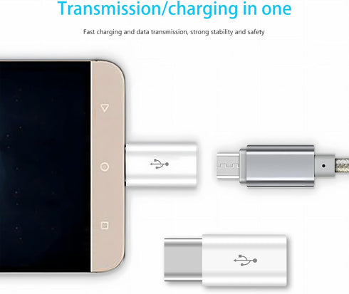 10 Pack Micro USB to USB C Adapter,USB Type C Adapter Convert Connector Compatible with All USB-C Phone Tablet Laptop PC (White)...