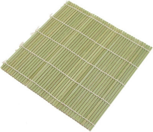 JapanBargain, Bamboo Sushi Rolling Mat, 9.5" x 9.5" Square Traditional Makisu Roller for Sushi Making, Natural Chemical-Free Bamboo, Durable and R...