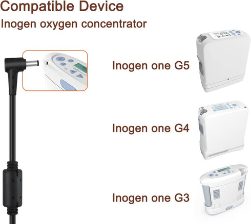12V Car Charger for Inogen One G3 G4 G5, DC Power Adapter Replace Inogen BA-306 BA-301, 12 Volt Inogen One Accessories Cigarette Lighter Power Sup...