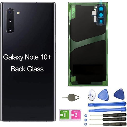 Galaxy Note 10+ Back Cover Glass Housing Door Replacement with Camera Lens Parts for Samsung Galaxy Note10+ Note 10+ 5G +Tools + Eject Pin (Aura B...