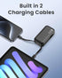 Small Portable Charger with Built-in Cables - 15W QC3.0 Fast Charing USB C Power Bank 5000mAh, Portable External Battery Pack for iPhone 15/14/13 ...