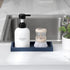 Small Silicone Bathroom Vanity Tray Rectangle Soap and Sponge Holder Kitchen Sink Organizer for Scrubber, Lotion Bottles, Perfume, Jewelry, Candle...
