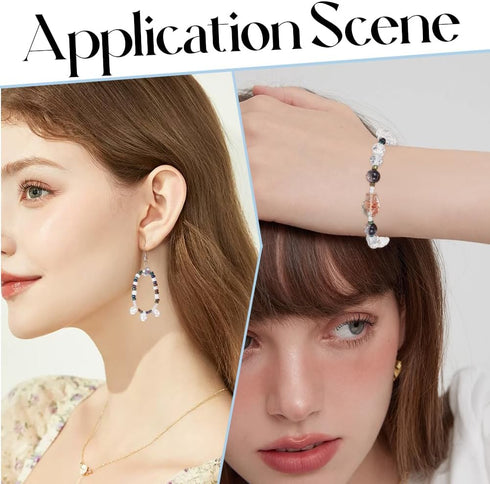 SUNNYCLUE 1 Box 3100+Pcs Ocean bead Kit Sea Animal Beads Bulk Conch Starfish Fish Bead Black Glass Seed Bead Summer Hawaii Glass Spacer Beads for ...