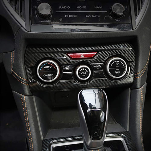 Kadore Carbon Fiber Pattern Decorative Trim Cover for 2018-2023 Subaru Crosstrek/Impreza - Interior Dashboard Console Panel AC Vent Frame...