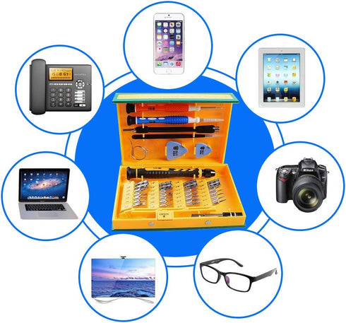 MMOBIEL Repair Tool Kit Multipurpose - 38 Pcs Magnetic Screwdriver Set Compatible with iPhone, iPad, MacBook, Samsung, Laptop, PC, Tablet, Playsta...