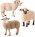 Kisangel Sheep Figure Plastic Realistic Merino Sheep Farm Animals Model Barn Farm Figurines Small Lamb Poultry for Collection Desk Ornament...