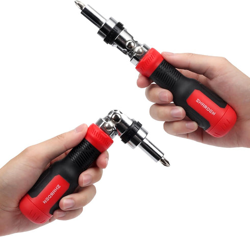 SHARDEN Ratcheting Screwdriver 13-in-1 Multibit Screwdriver All in One Screwdriver Set with Phillips, Flat Head, Torx Security, Hex, Robertson, 18...