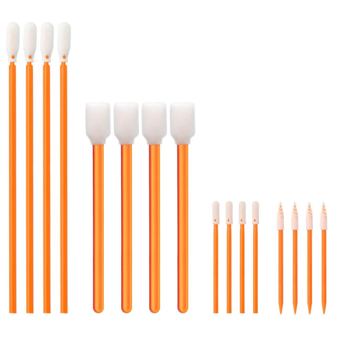 Wellgler's 200pcs Foam Cleaning Swabs, Multi-Purpose Cleanroom Foam Tip Cleaning Swab Kitip Cleaning Swab Kit (orange)...