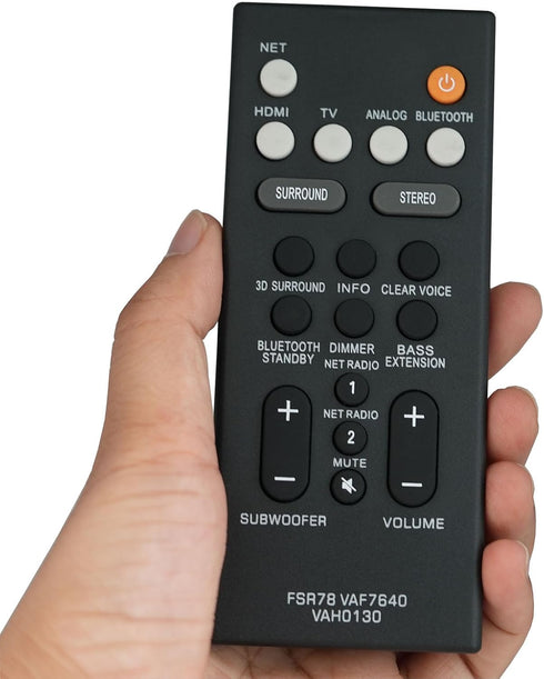 FSR78 VAF7640 VAH0130 Replacement Remote Control for Yamaha ATS-1060, ATS1060, YAS106, YAS-106 Soundbar...