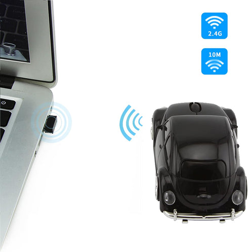 2.4GHz Wireless Mouse Cool Sports Car Shaped Computer Mouse 1200DPI Less Noise Portable USB Mouse Cordless Mouse for PC Laptop Computer Notebook K...