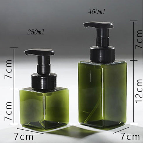 Foaming Soap Dispensers Pump-Bottles for Kitchen, Bathroom Countertop and Vanities 250 ml(8.5 oz) +450 ml (15.1oz) Pack of 2 (borwn)...